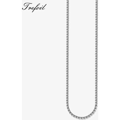 Venezia Blackened Link Chain Necklace,2018 New Fashion Jewellery Vintage Accessories 925 Sterling Silver Chains Gift For Women