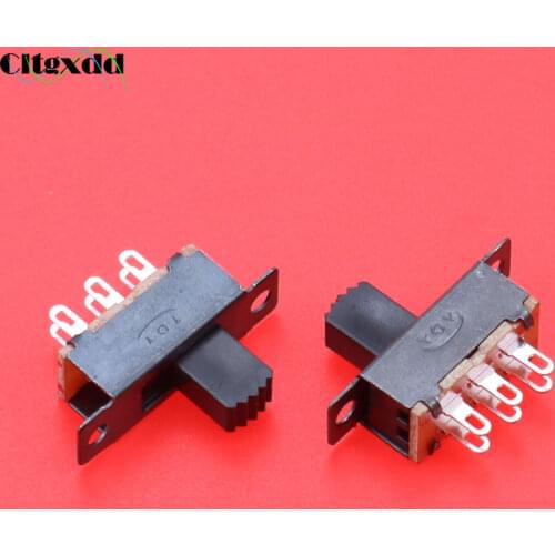 Cltgxdd 1Pcs Toggle Switch SS-22F32G7 2 Position 6 Pins With Fixed Hole DPDT 2P2T Panel Mount Slide Switch