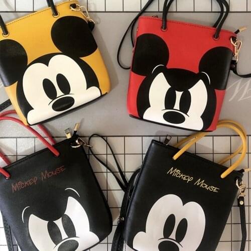 Disney Pu Messenger Shoulder Bag Mickey Mouse Fashion Handbag Lady Shopping Bag tote bag birthday gifts handbags for women 2021