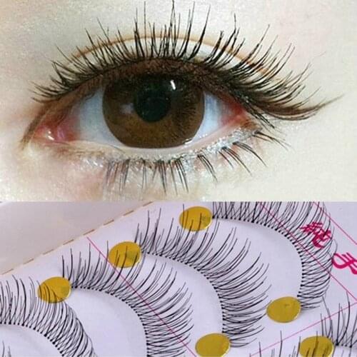 Long Eyelashes MakeupExtensions Natural Reusable 10Pair False Lashes EyelashesSparse Cross Artificial Fake Eye Fake Eye Lashes