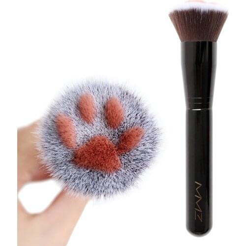 Hot Sale Cute Cat Claw Paw Makeup Brushes Wooden Handle Brush Blush/Foundation Brush Cosmetics Tools For Christmas Gift