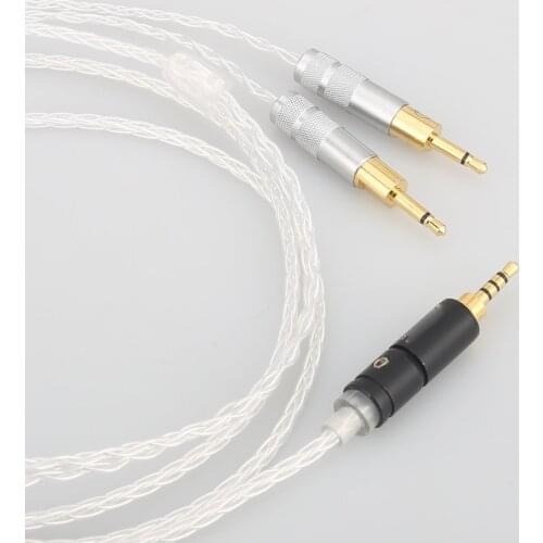 2.5/3.5/4.4mm Balanced 8core Silver Plated Headphone Upgrade Cable for HD700 HD 700 M1060 M1060c Audio grade cable