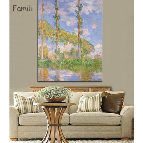 Canvas oil paintings Lotus Pond Monet painting Abstract Modern Art Prints Home Decor Wall Art Picture World Famous Painting-43