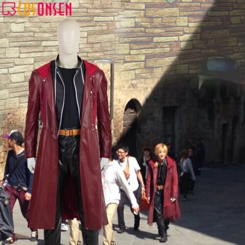 COSPLAYONSEN Anime Fullmetal Alchemist Cosplay Costume Edward Elric Leather Coat for Halloween