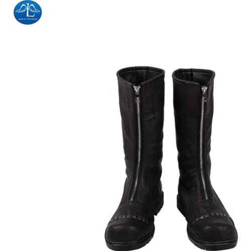 Manluyunxiao Game Final Fantasy VII Remake Cosplay Leather Shoes Cloud Strife Cosplay Boots High Tube Halloween For Men Adult