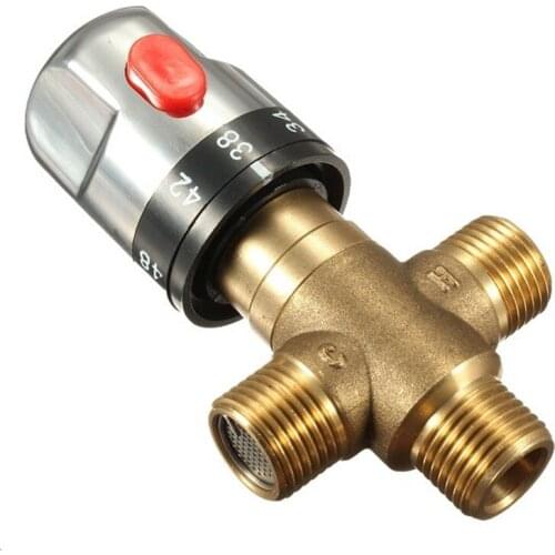 Brand New Newest Retail - Brass Thermostatic Mixing Valve, Pipe Thermostat Valve, Control the Mixing Water Temperature
