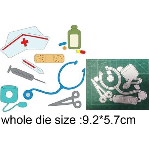 Nurse Medical Tools New 2021 Metal Cutting Dies for DIY Scrapbooking Paper and Card Making Decorative Embossing Dies Craft dies