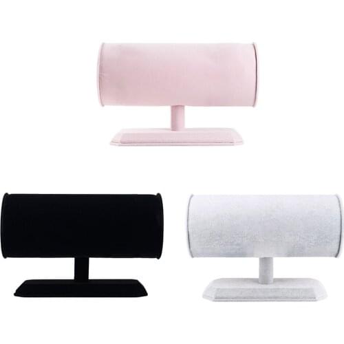 Fashion T Bar Headband Watch Necklace Jewelry Holder Display Rack for Shop Counter Desktop