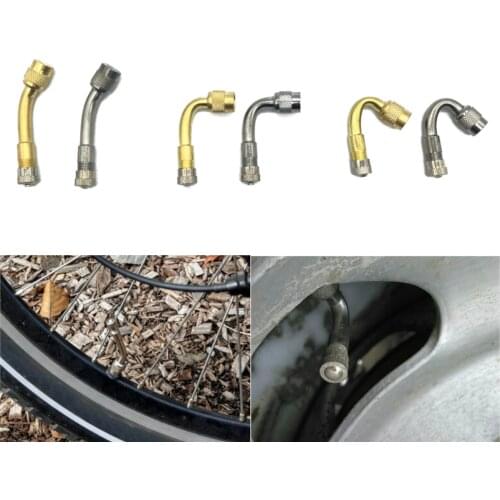 Motorcycle Brass 45 90 135 Degree Angle Bent Valve Inflator Connector Tyre Tube Valve Extension Adapter for Truck Car Bike