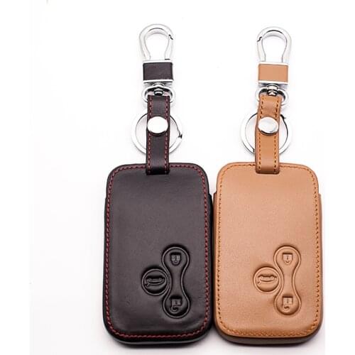 2017 Newest High quality Case Cover Holder Leather Key Holder For Renault 3 button remote control protect shell For starline a91