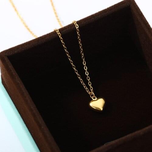 Heart-Shaped Pendant Necklace Fall In Love Couple Romantic Jewelry Wedding Anniversary Choker For Ladies 2021 Trend Accessories