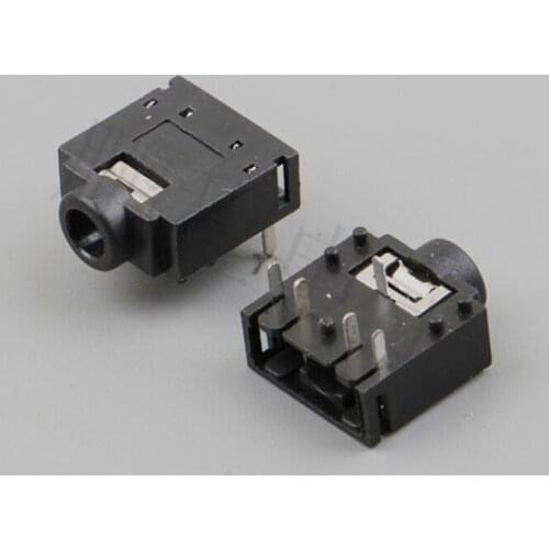 PJ-307 power socket 3.5 headphone jack 5 foot pin 5 fixed foot 3.5MM socket female seat