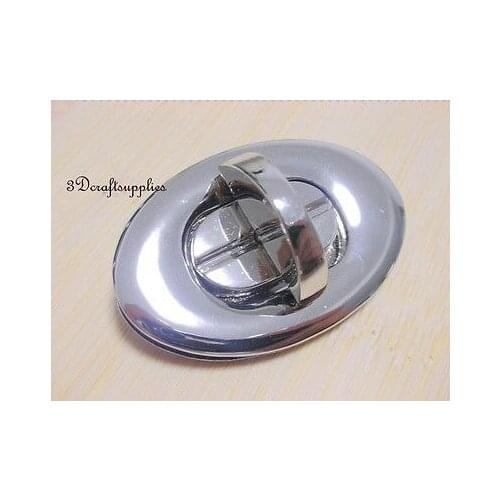 Turn lock wallet purse locks twist-locks Purse Flip Locks oval nickel 50 mm E67
