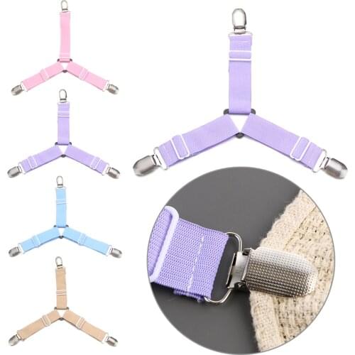 Adjustable Elastic Belt Fastener Bedding Holder Non-slip Straps Grippers Bed Sheets Buckle Mattress Clip Bedclip Quilt Fixer