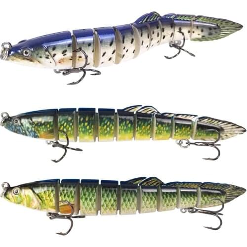 Eupheng Sea Fishing Lures for Bass Trout Segmented Multi Jointed Swimbaits Slow Sinking Swimming Lures Freshwater Saltwater