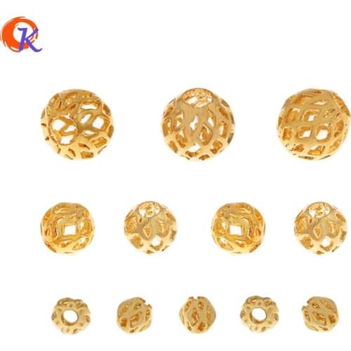 Cordial Design 100Pcs Jewelry Accessories/Genuine Gold Plating/DIY Beads Making/Hand Made/Hollow Beads/Jewelry Finding Component