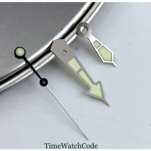 Super luminous C3 green watch hands parts fit for SKX 4R35 7S26 NH35 NH36 automatic movement wristwatch needles replacement