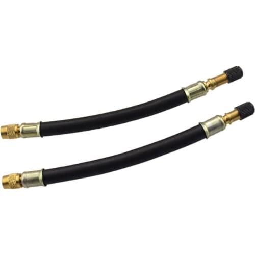 2pcs 7inch 180mm Rubber Tyre Valve Extension Flexible Truck VAN Car Adaptor Cap