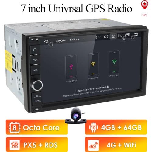 IPS DSP Double Din Android 10.0 universal NO DVD Car GPS Radio Universal 7'' auto Stereo 2din autoradio audio Head Unit 4GB 64GB