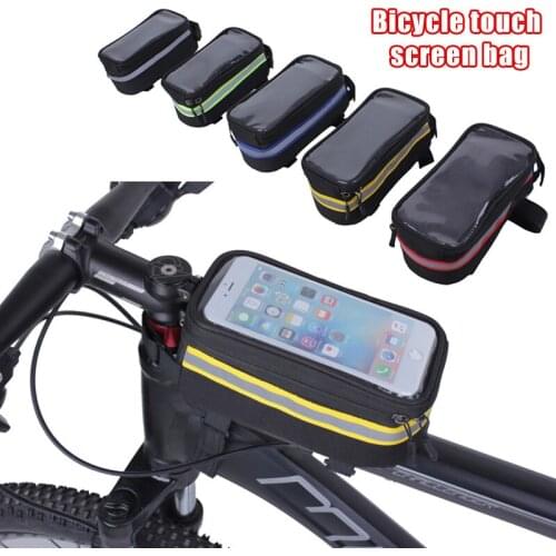 Waterproof Cycling Bags Bicycle Phone Bag with Touching Screen Sun Visor Large Capacity Phone Case for Cellphone WHShopp