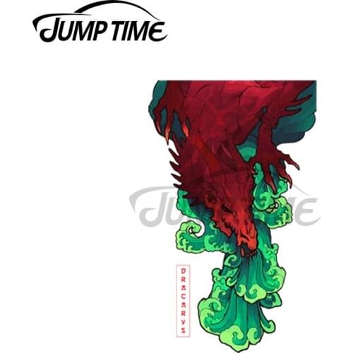Jump Time 13 x 6.8cm For JAPANESE DRACARYS Fine Car Stickers Vinyl Car Wrap Decal Waterproof Suitable For VAN RV DIY Decoration