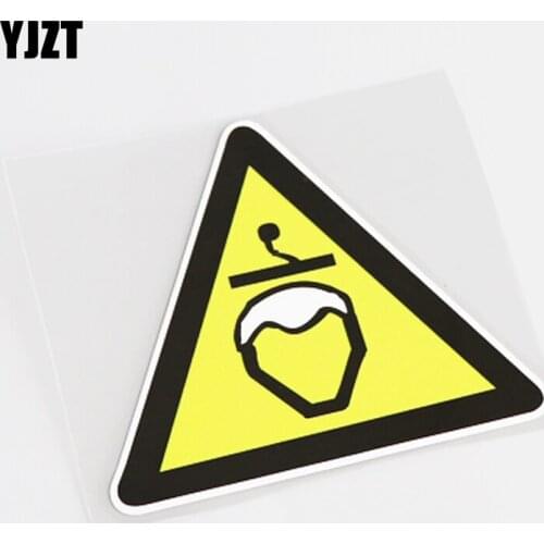 YJZT 11.7CM*11.2CM MIND YOUR HEAD Fashion Reflective Decal Car Sticker PVC 13-0746