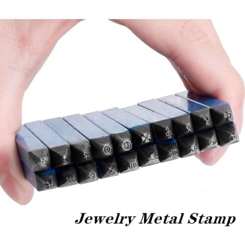 1PC Heart Four-leaf Clover Jewerly Punching Tool Twelve Constellation Engrave Punch Ring Bracelet Pendant Carving Custom Logo