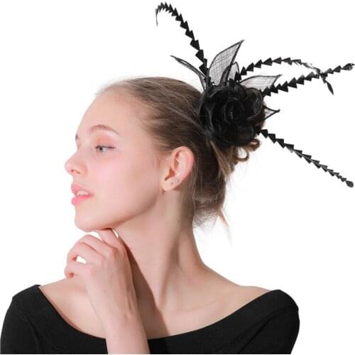 Flower Sinamay Fascinator Hairpin Wedding Ladies Fashion Chuch Headwear Hair Brooch Women Formal Wedding Hair Accessories
