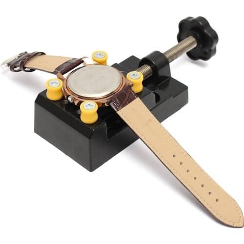 1Pcs Watch Fixing Base Repairing Tool Aluminum Alloy Fixing Seat Watch Clamping tool Eight Hole Vise 125x62x36mm