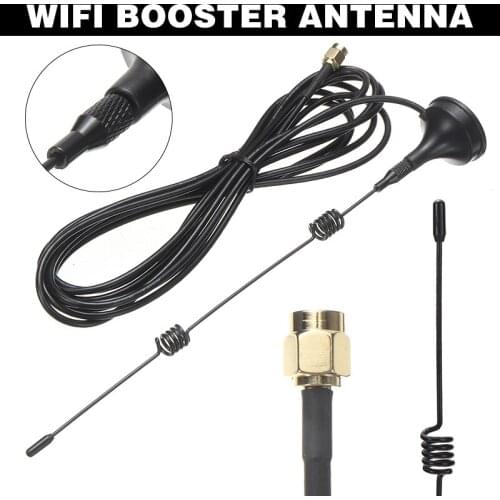 POHIKS 1pc Portable 2.4G 7dbi Wi-Fi Omnidirectional Booster Antenna Wireless 5X Range Extender Antennas