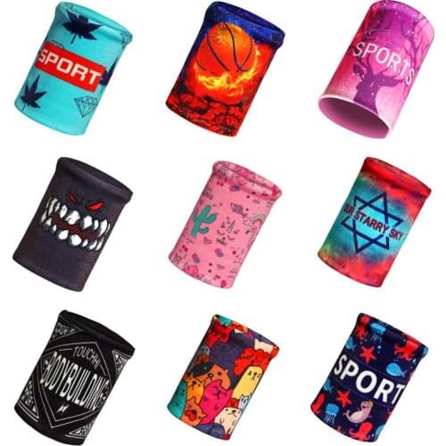 1PCS Colorful Print Unisex Sport Sweatband Wristband Wrist Protector Running Badminton Basketball Brace Terry Cloth Sweat Bands