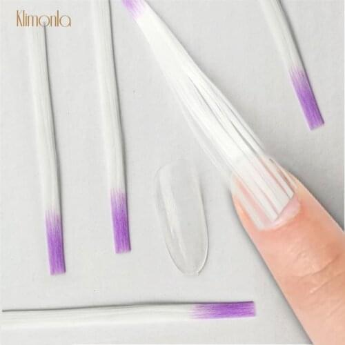 1 Pack 10 Tips Nail Form Fibernails Acrylic for Nail Extension Fiber Silk Wraps Gel Building Manicure Salon Tools 5.5cm