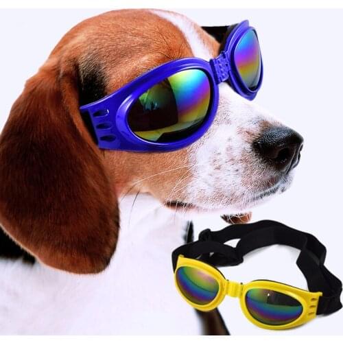 2021 HOT Adjustable Pet Dog Goggles Sunglasses Anti-UV Sun Glasses Eye Wear Protection Waterproof Sunglasses Pet Dog Supplies