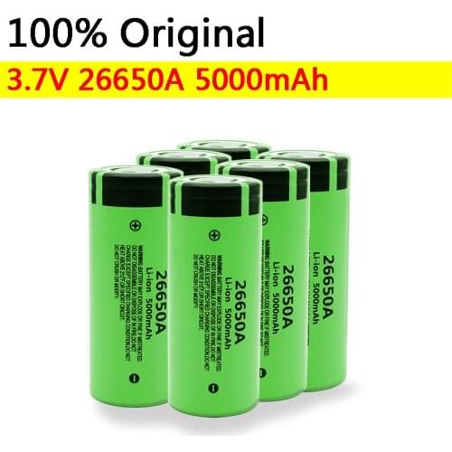3.7V 26650 Battery 5000mAh Li-ion Rechargeable Battery For 26650A LED Flashlight Torch Li-ion Battery Battery pack batteries