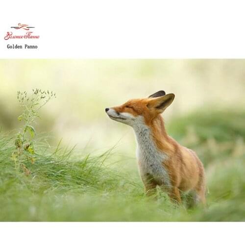 5D DIY diamond painting cute fox natural animal embroidery cross stitch mosaic home decoration gift dropshipping