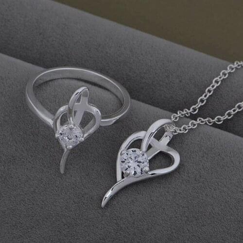 AS519 Trendy wholesale r Jewelry Sets Ring 581 + Necklace 977 /awzajoga bxwakpdar plated