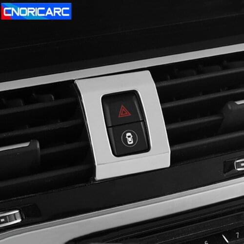 Car Center Console Air Conditioner Warning Lamp Switch Button Frame Cover Trim For BMW X3 G01 X4 G02 Interior Auto Accessories