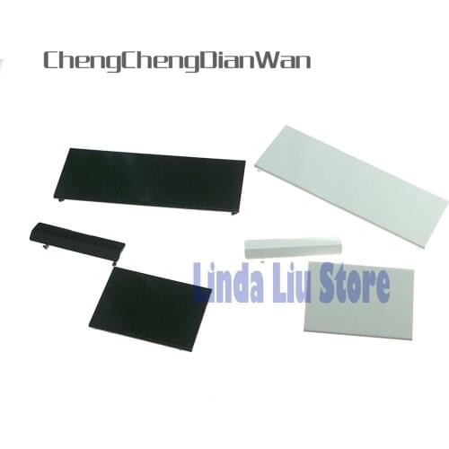ChengChengDianWan SD Card Door Slot Cover Lid Memeory Card Cover 3 Parts Door Covers for Nintendo Wii Console Black 4sets
