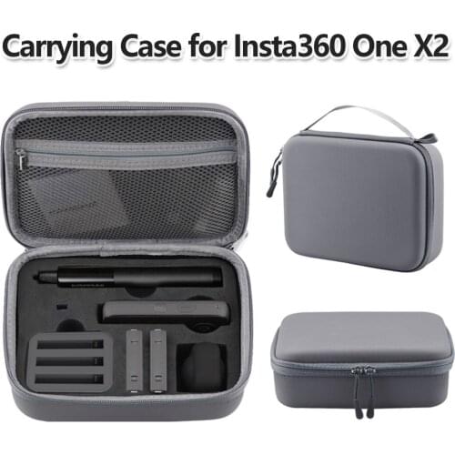 Portable Protective Hard Case Travel Carrying Bag Handbag with Carabiner for Insta360 ONE X2 Action Camera Accessories