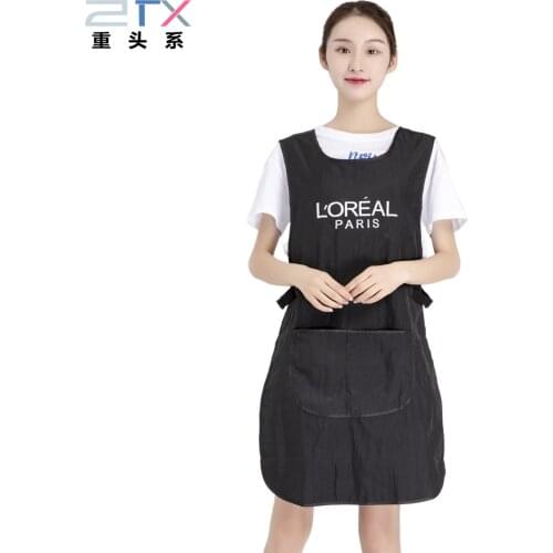 Double-sided Cooking Kitchen Waitress Apron For Woman Kitchen Home Apron Adult Work Coffee Restaurant Apron With Pocket
