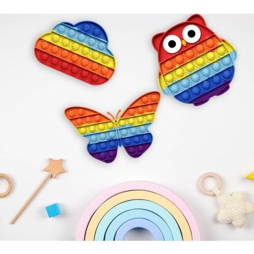 Cartoon Animal Push Pop Fidget Toy for Kids & Adults Bubble Popper Toy Stress Anxiety Relief Toys for ADHD Autism Special Needs