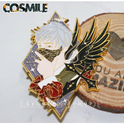 Xiao Zhan Magazine Silver Hair Metal Badge Brooch Pin The Untamed Collection Sa