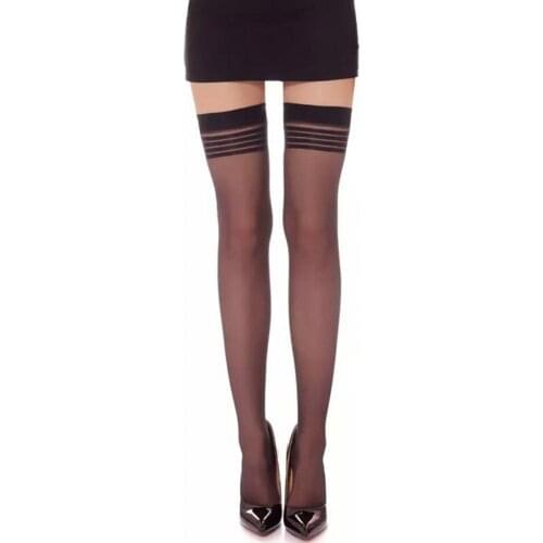 70% Hot Sell Lady Sexy Summer Breathable See Through Thigh High Stockings Socks Pantyhose