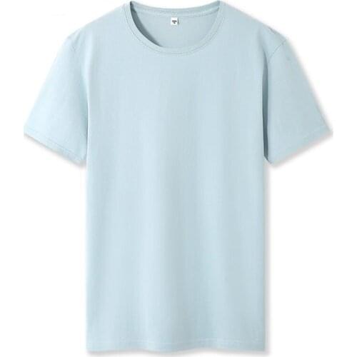 Summer Short Sleeve Khaki T shirt Men Solid Color Cotton T-shirt For Boy Streetwear M-4XL Gray Tops Tshirt Clothing