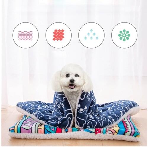 Soft Pet Dog Warm Bed Cat House Washable Home Blanket Large Dog Bed Cushion Mattress Kennel Soft Crate Mat Cats Pillow Slipcover