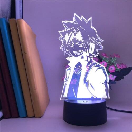 Natsu Figure Night Light Fans Room Acrylic LED Table Lamp FAIRY TAIL Anime Nightlight Bluetooth Speaker Fans Kids Friends Gift