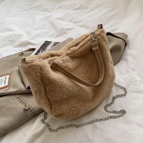 1PCS Autumn And Winter Plush Bag Womens Fashion Armpit Bag