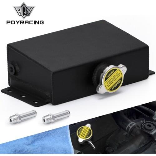 PQY - Universal Coolant Expansion Fill Tank Overflow Reservoir Aluminum For Subaru Honda Acura Nissan Mazda PQY-TK49