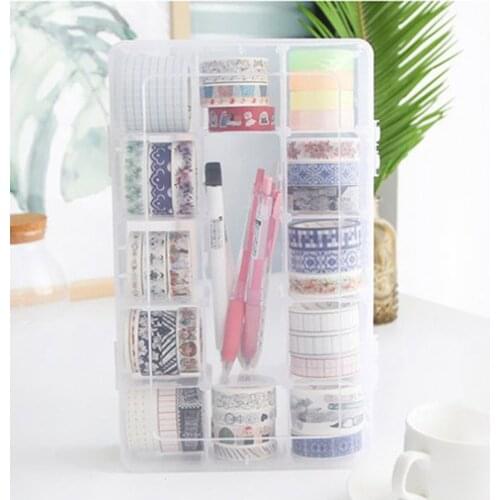 15 Grid Transparent Storage Box Jewelry Tool Box Food Grade Pp Material Storage Paper Tape Parts Storage Case Multifunction