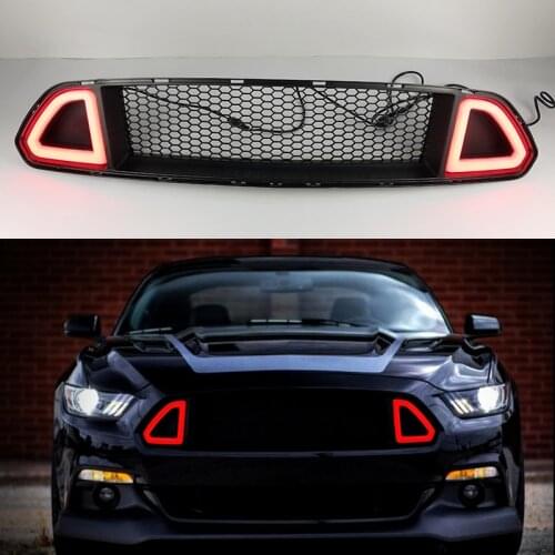 Grille For Ford Mustang 2015 2016 2017 Mash Racing Grill With led Light